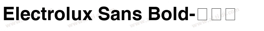 Electrolux Sans Bold字体转换
